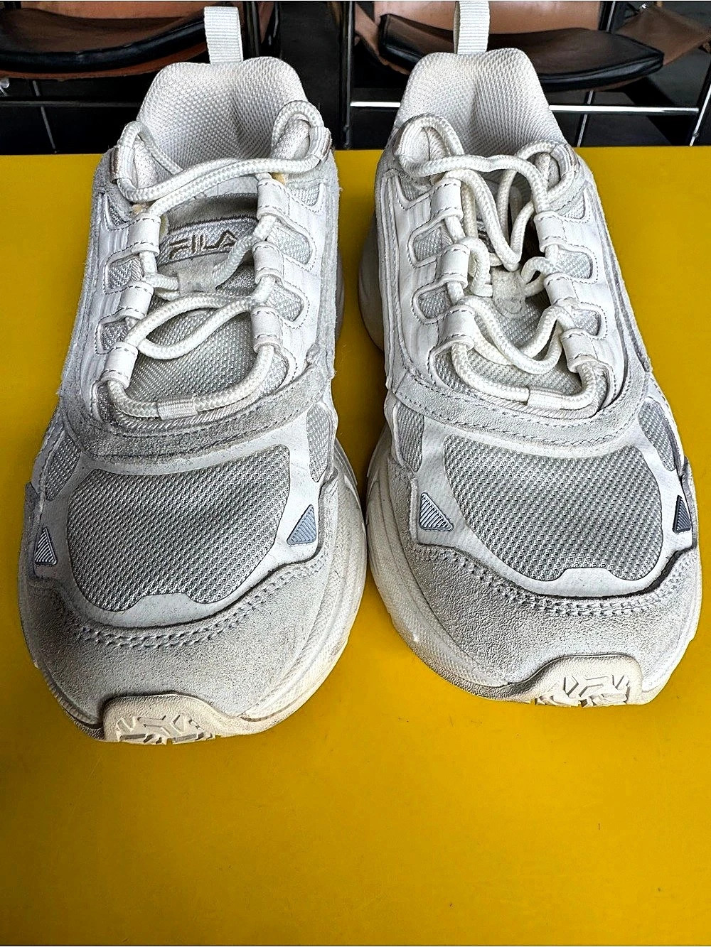 FILA Croissant Chunky Sneakers Women's White & Gray US 6